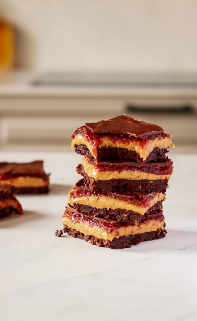 Peanut butter jelly brownies Delicious Martha