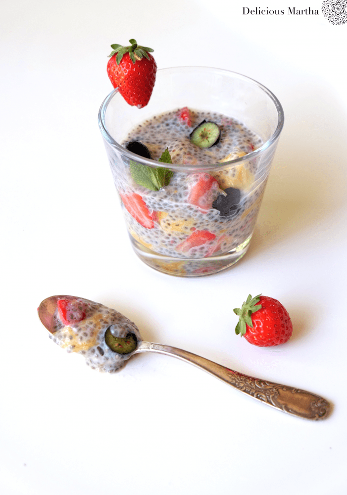 Pudding de chía con frutas, un desayuno saludable | Delicious Martha