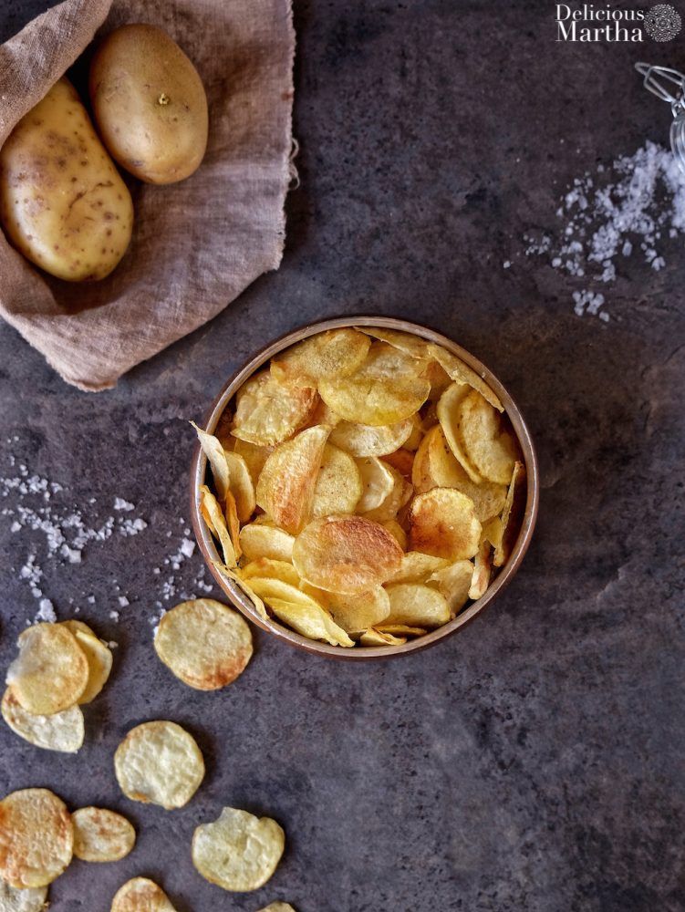 Patatas chips al microondas
