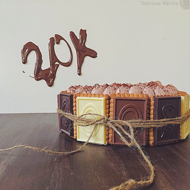 Tarta Instagram decorada con galletas