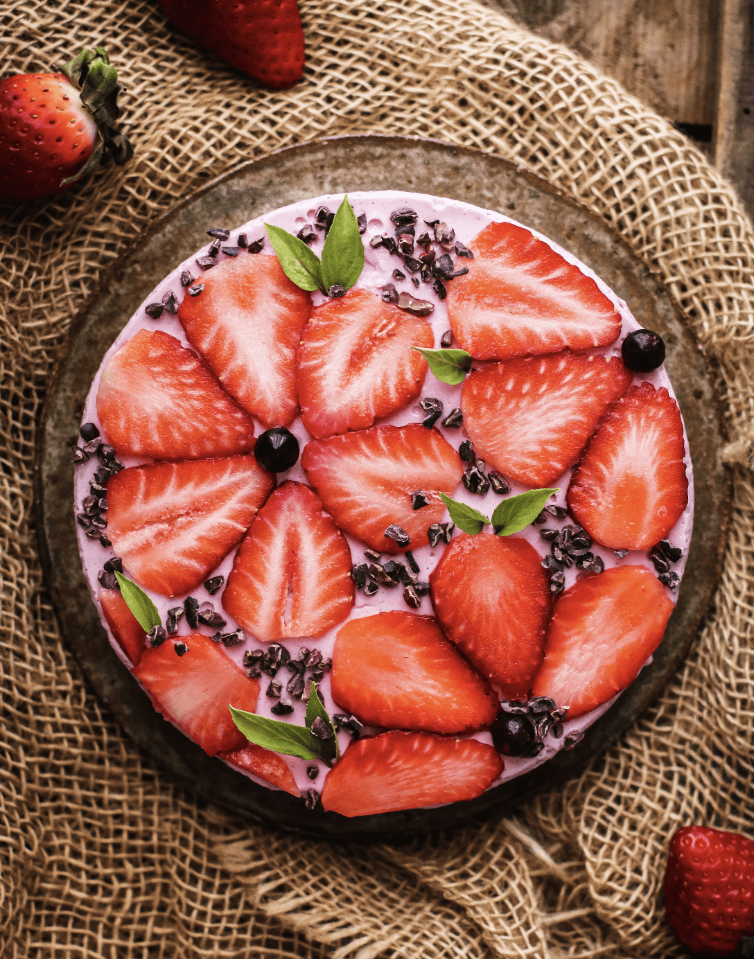 cheesecake de fresa saludable