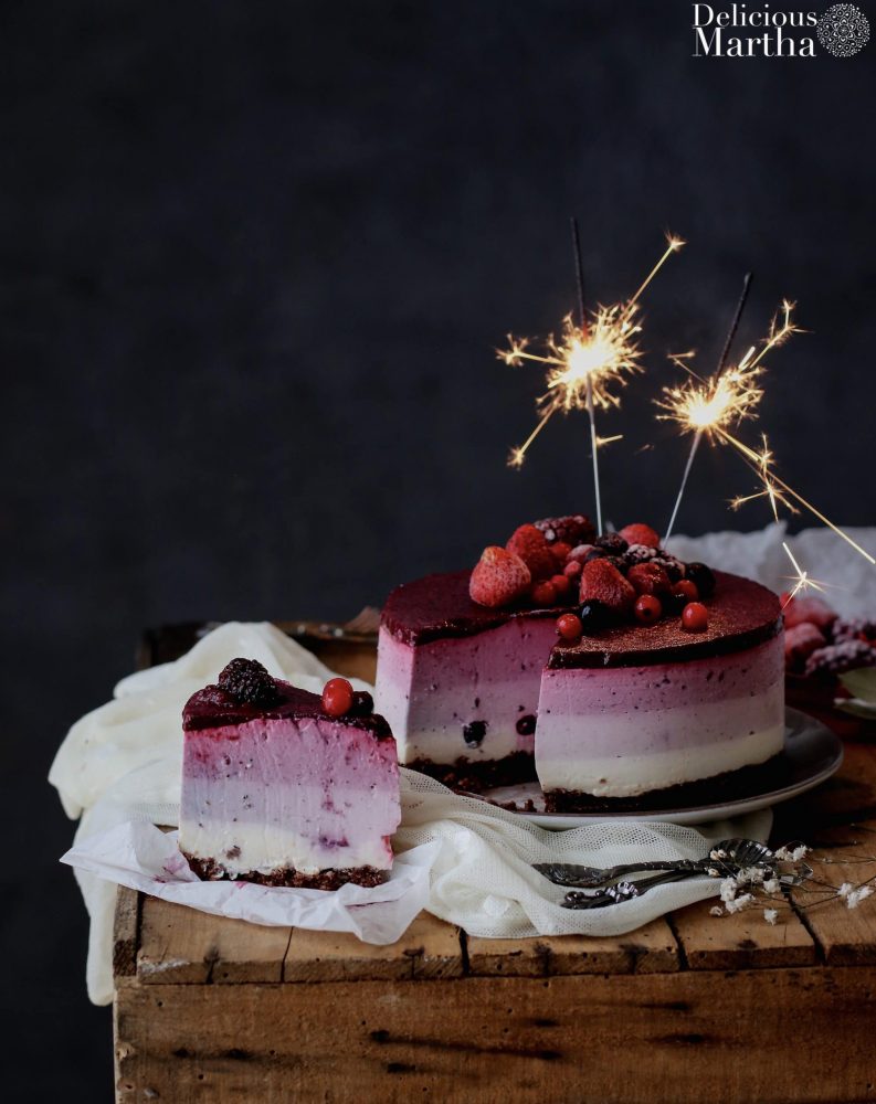 Chimichangas de tarta de queso y frutos del bosque